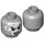 LEGO Medium Stone Gray Ultra Violet Minifigure Head (Recessed Solid Stud) (3626 / 37259)