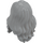 LEGO Medium Stone Gray Wavy Long Hair with Parting (33461 / 95225)