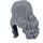 LEGO Medium Stone Gray Wavy Long Hair with Parting (33461 / 95225)