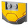 LEGO Medium Stone Gray Wedge 3 x 4 x 0.7 with Recess with Yellow Zyclops Armor (93330 / 104183)