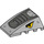 LEGO Medium Stone Gray Wedge 4 x 4 Triple Curved without Studs with Rhino head with Yellow Eyes (47753 / 84830)