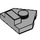 LEGO Mittleres Steingrau Keil Platte 2 x 2 Angled mit Center Stud (27928)