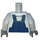 LEGO Medium Stone Gray Welder Torso with Blue Overalls (973 / 88585)