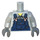 LEGO Medium Stone Gray Welder Torso with Blue Overalls (973 / 88585)