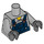 LEGO Medium Stone Gray Welder Torso with Blue Overalls (973 / 88585)