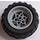 LEGO Medium Stone Gray Wheel 43.2mm D. x 26mm Technic Racing Small with 6 Pinholes with Tire Balloon Wide 68.7 X 34R