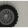 LEGO Medium Stone Gray Wheel Centre Spoked Small with Narrow Tire 24 x 7 with Ridges Inside