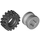 LEGO Mittleres Steingrau Wheel Rim Ø8 x 6.4 without Side Notch with Small Tire with Offset Tread (without Band Around Center of Tread)