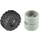 LEGO Medium Stone Gray Wheel Rim Wide Ø11 x 12 with Notched Hole with Balloon Tire Ø24 x 12