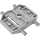 LEGO Medium steengrijs Wielen Houder 4 x 4 x 2/3 met Gat (24326)