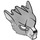 LEGO Mittleres Steingrau Wolf Maske mit Scars und Weiß Ohren (11233 / 12827)