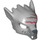 LEGO Medium Stone Gray Wolf Mask with Stubble and Dark Red Gashes (11233 / 12828)