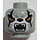 LEGO Medium Stone Gray Worriz Head (Recessed Solid Stud) (3626 / 12869)