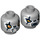 LEGO Medium Stone Gray Worriz Head (Recessed Solid Stud) (3626 / 12869)