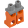 LEGO Medium steengrijs X-Vleugel Piloot Heupen en Oranje Poten met Vier Been Flares  (3815 / 73623)