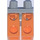 LEGO Mittleres Steingrau X-Flügel Pilot Hüften und Orange Beine mit Drei Bein Flares (3815 / 16007)