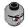 LEGO Medium Stone Gray Zombie Businessman Minifigure Head (Recessed Solid Stud) (3626 / 22366)