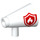 LEGO Megaphone med Brand logotyp (39144 / 62683)