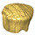 LEGO Metallisches Gold Haar mit Eben oben (30608)