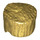 LEGO Metallic Goud Haar met Vlak Top (30608)