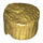 LEGO Metallic goud Haar met Plat Top (30608)