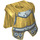 LEGO Metallic Goud Minifig Armour Plaat met Conquistador Zilver Buckles (2587 / 10845)