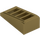 LEGO Metallic Gold Slope 1 x 2 x 0.7 (18°) with Grille (61409)