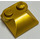 LEGO Metallic goud Helling 2 x 2 Gebogen met gebogen uiteinde (47457)