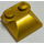 LEGO Metallisches Gold Steigung 2 x 2 Gebogen mit gebogenem Ende (47457)