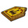 LEGO Metallisches Gold Fliese 2 x 3 Pentagonal mit The Axt of Merlok Power Schild (22385 / 36220)