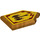 LEGO Metallic Gold Tile 2 x 3 Pentagonal with The Axe of Merlok Power Shield (22385 / 36220)