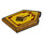 LEGO Metallic Gold Tile 2 x 3 Pentagonal with The Mace of Merlok Power Shield (22385 / 36216)