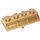 LEGO Metallic goud Schatkist Deksel 2 x 4 met dik scharnier (4739 / 29336)