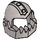 LEGO Metallic zilver Helm met Oversized Jagged Kinbescherming  (62697 / 63359)