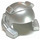 LEGO Metallic Silver Helmet with Side Sections and Headlamp (30325 / 88698)