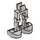 LEGO Silbermetallic Minifig Mechanisch Beine (30376 / 49713)