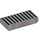 LEGO Metallic Silver Tile 1 x 2 with Radiator Grille with Groove (3069 / 41781)