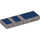 LEGO Metallic Silver Tile 1 x 3 with Blue sections from R2-D2 (63864 / 104208)