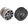 LEGO Metallic Silver Tire 30.4 x 14 with Offset Tread Pattern and No band with Rim Ø17 x 6