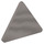 LEGO Metallic Silver Triangular Sign with Split Clip (30259 / 39728)
