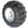 LEGO Metallic Silver Wheel 49.6 x 28 VR with Type III Axlehole with Tyre 56 x 30 R Balloon