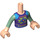 LEGO Mia med Lilla Geometric Top og Blå Bukser Friends Torso (35677 / 92456)