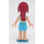 LEGO Mia, Medium Azure Layered Nederdel, Lys Akva Top Minifigur