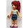 LEGO Mia withn Aqua och Rosa Floral Topp Minifigur