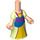 LEGO Micro Body with Long Skirt with Mulan Yellow Dress (61238)