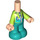 LEGO Micro Body with Trousers with Green Jacket (103313)