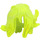 LEGO Midden lengte Golvend Haar met Transparant Neon Green Sides met Spikes (53801)