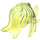 LEGO Mittlere Länge Wellig Haar mit Transparent Neon Green Sides mit Spikes (53801)