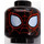 LEGO Miles Morales (Spider-Man) with Red Head Webbing and Black Hands Minifigure Head (Recessed Solid Stud) (3626 / 45848)