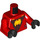 LEGO Miles Morales: Spider-Man with Red Suit and Helmet Minifig Torso (973 / 76382)